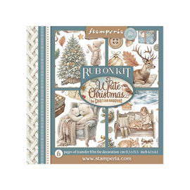 Stamperia - White Christmas - Rub-on Kit (6 Pages - 15.5x15.5cm)