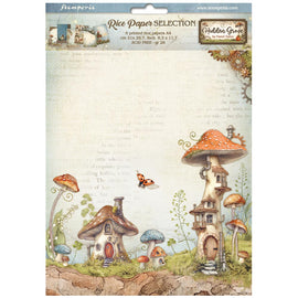 Stamperia - Hidden Grove - A4 Assorted Rice Papers (6 Sheets)