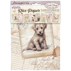 Stamperia - Quiet Days - A6 Assorted Rice Papers "Mini" (8 Sheets)