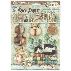 Stamperia - Symphony - A6 Assorted Rice Papers "Mini" (8 Sheets)