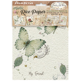 Stamperia - Flowers & Poems - A6 Assorted Rice Papers "Mini" (8 Sheets)