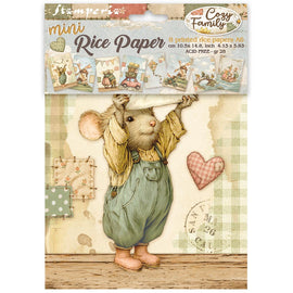 Stamperia - Cozy Family - A6 Assorted Rice Papers "Mini" (8 Sheets)