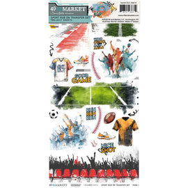 **Pre-Order** 49 and Market - Level Up - 6x12 Sports Rub-on Transfer Set (ETA End July 26)