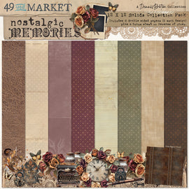 49 and Market - Nostalgic Memories - 12x12 Collection Pack - Solids (8 Sheets)