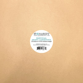 49 and Market - Essential Kraft Cardstock 12x12 (20 Sheets 110lb)