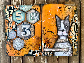 A Weekend of Classes with Stamperia's Antonis Tzanidakis - Class 4 "A Dog's Equation Dble Journal Page" - Saturday 27 June 26 - 7pm to 10pm