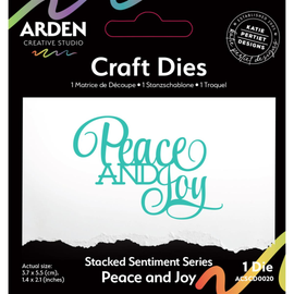 Arden Creative Studio - Craft Dies - Stacked Sentiment Series - Peace and Joy