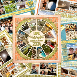 **Pre-Order** Year in Review Layout Class Kits by Jen Hedger (1 Sgl & 12 Dbl Layouts) - Full Price
