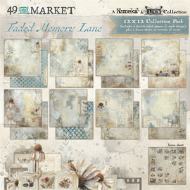 49 and Market - Faded Memory Lane - 12x12 Collection Pack (8 Sheets)