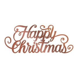 Couture Creations - Hot Foil Stamp - Highland Christmas - Happy Christmas Flourish