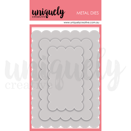 Uniquely Creative -Heart & Soul - Oversized Scalloped Nesting Rectangle Die Set