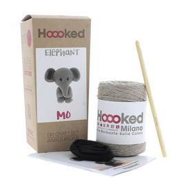 Hoooked Amigurumi - DIY Craft Set - Elephant - Mo - Taupe