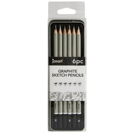 Jasart - Graphite Sketch Pencils Tin (6pc)