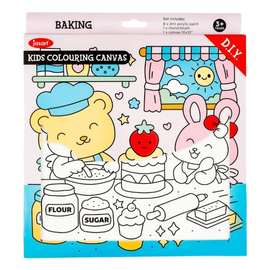 Jasart - Kids Colouring Canvas - Baking 10"x10"