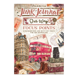 Stamperia - Our Way - Junk Journal Focus Points A5 Book (Backgrounds & Lasercuts) (16 Pages)