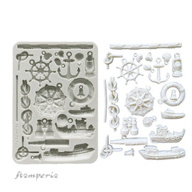 Stamperia - Silent Sea - Silicon Mould A5 - Rudders and Boats