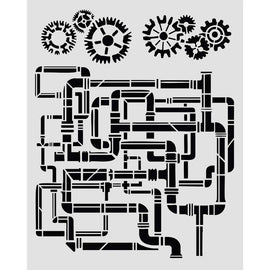 Stamperia - Gardens of Time - Stencil 20x25cm - Tubes