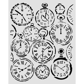 Stamperia - Gardens of Time - Stencil 20x25cm - Clocks