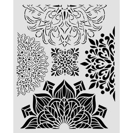 Stamperia - Gardens of Time - Stencil 20x25cm - Half Friezes