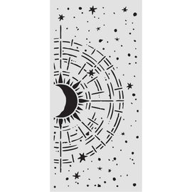 **Pre-Order** Stamperia - Create Happiness Secret Diary - Stencil 12x25cm - Cosmic Compass (ETA Late Feb 26)