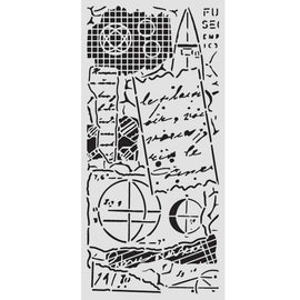 Stamperia - A New Beginning - Stencil 12x25cm - Notes