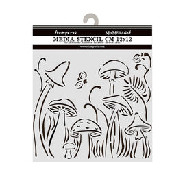Stamperia - Hidden Grove - Stencil 12x12cm - Mushrooms
