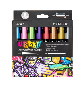 Kent - Urban Paint Markers - Metallic - Pack of 8