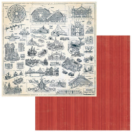 **Pre-Order** 49 and Market - Mouse & Co - 12x12 Paper "Park Blueprint" (ETA End Sep 26)