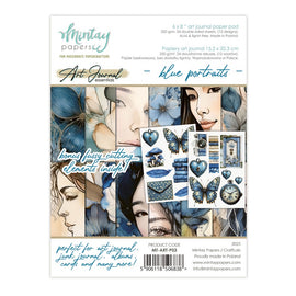 Mintay - Art Journal Essentials - 6x8 Paper Pad "Blue Portraits"