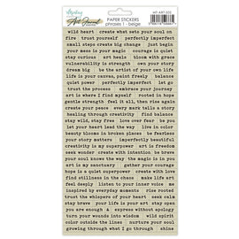 Mintay - Art Journal Essentials - 6x12 Paper Stickers - Phrases 1 "Beige"