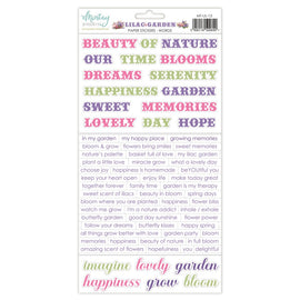 **Pre-Order** Mintay - Lilac Garden - 6x12 Paper Stickers "Words" (ETA End Apr/Beg May 24)