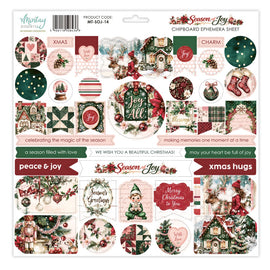 **Pre-Order** Mintay - Season of Joy - 12x12 Chipboard Ephemera Sheet (ETA Beg Aug 26)