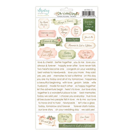 **Pre-Order** Mintay - The Wedding Day - 6x12 Paper Stickers "Words" (ETA Beg Aug 26)