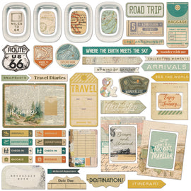 **Pre-Order** 49 and Market - Travel Diaries - Chipboard Set (48pcs) (ETA Mid to End May 26)