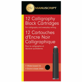 Manuscript - Fountain Pen - Calligraphy Black Cartridges - 12pk