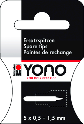 Marabu - Yono Acrylic Paint Pen Replacement Nibs - Fine 0.5-1.5mm (5pk)