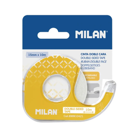 Milan - Double Sided Adhesive Tape with Dispenser 15mmx10m