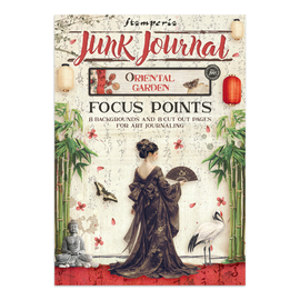 Stamperia - Oriental Garden - Junk Journal Focus Points A5 Book (Backgrounds & Lasercuts) (16 Pages)