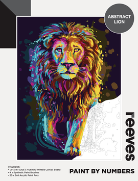 Reeves - Paint by Number - Abstract Lion - 12"x16"