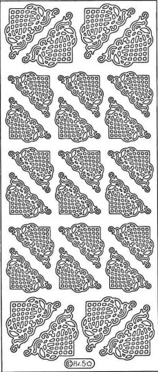 PeelCraft Stickers - Corners Small and Large - Gold (PC845G)