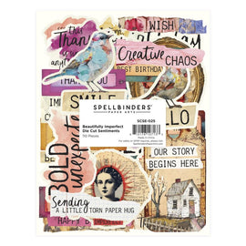 Spellbinders - Beautifully Imperfect - Die Cut Sentiments 110pc