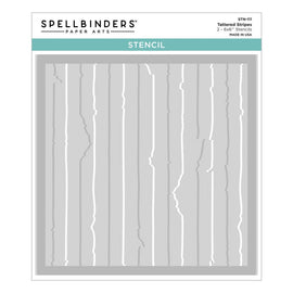 Spellbinders - Beautifully Imperfect - Stencil - Tattered Stripes 2pc