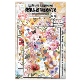 AALL & Create - Rub-ons #23 - Dancing Poppies (2x A5 Sheets)