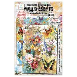 AALL & Create - Rub-ons #24 - Zesty Blossoms (2x A5 Sheets)
