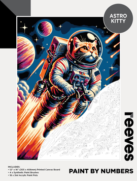 Reeves - Paint by Number - Astro Kitty - 12"x16"