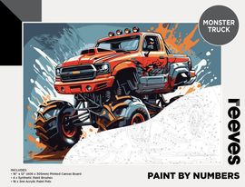 Reeves - Paint by Number - Monster Truck - 12"x16"
