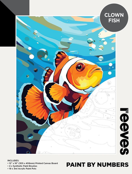 Reeves - Paint by Number - Clown Fish - 12"x16"