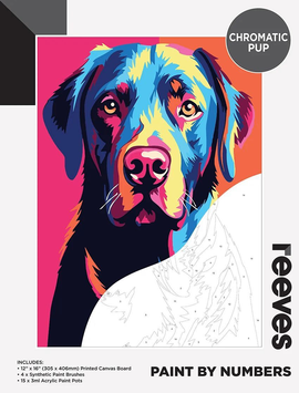 Reeves - Paint by Number - Chromatic Pup - 12"x16"