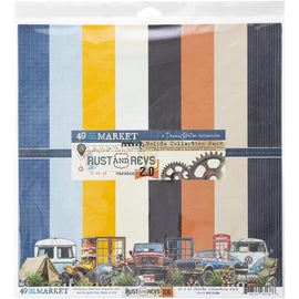 **Pre-Order** 49 and Market - Rust & Revs 2.0 - 12x12 Solids Pack (8 Sheets) (ETA Beg May 25)