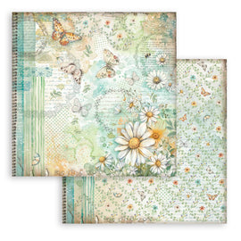 **Pre-Order** Stamperia - Daisy Art - 12x12 Paper "Butterfly & Daisy" (ETA Late Feb 26)